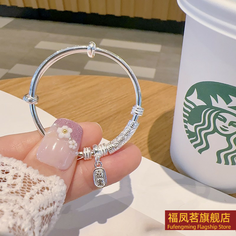 原创设计女银饰香港正生祥云手镯