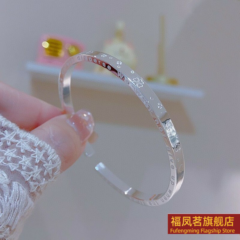 原创设计女银饰香港正生足银手镯