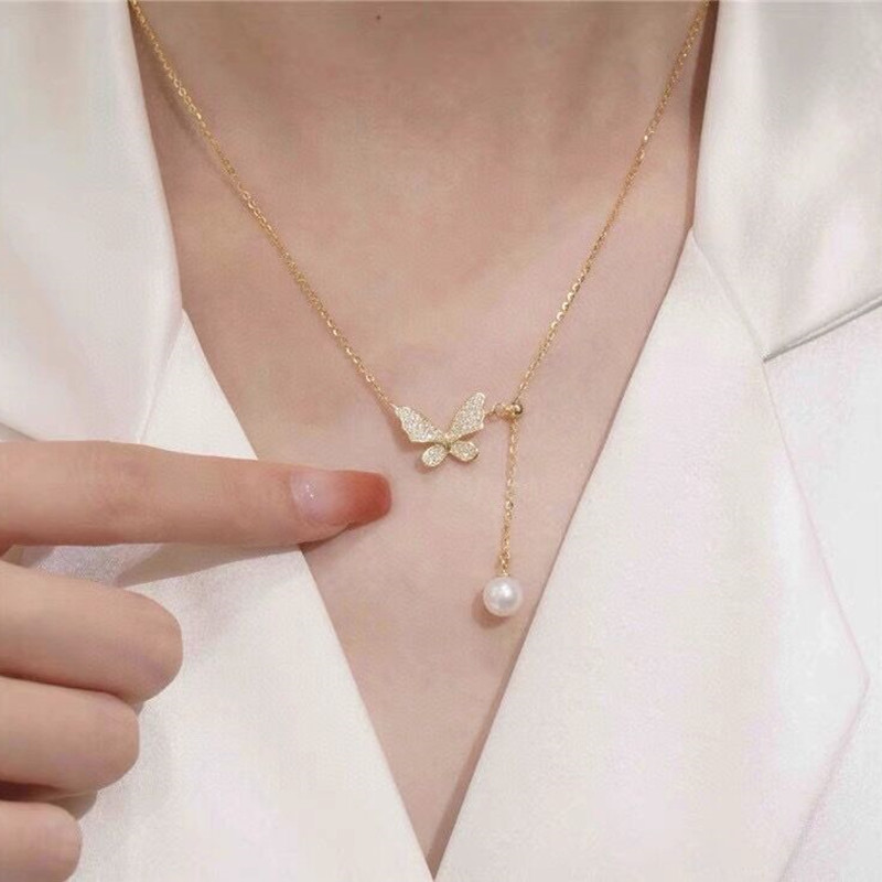 蝴蝶纯银项链女轻奢高级感年轻款