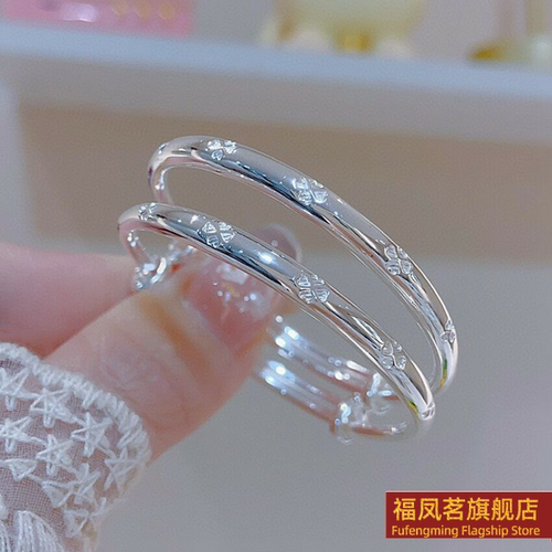原创设计女银饰正生足银999手镯