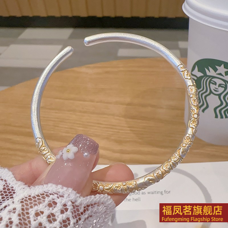 原创设计女银饰香港正生古法手镯