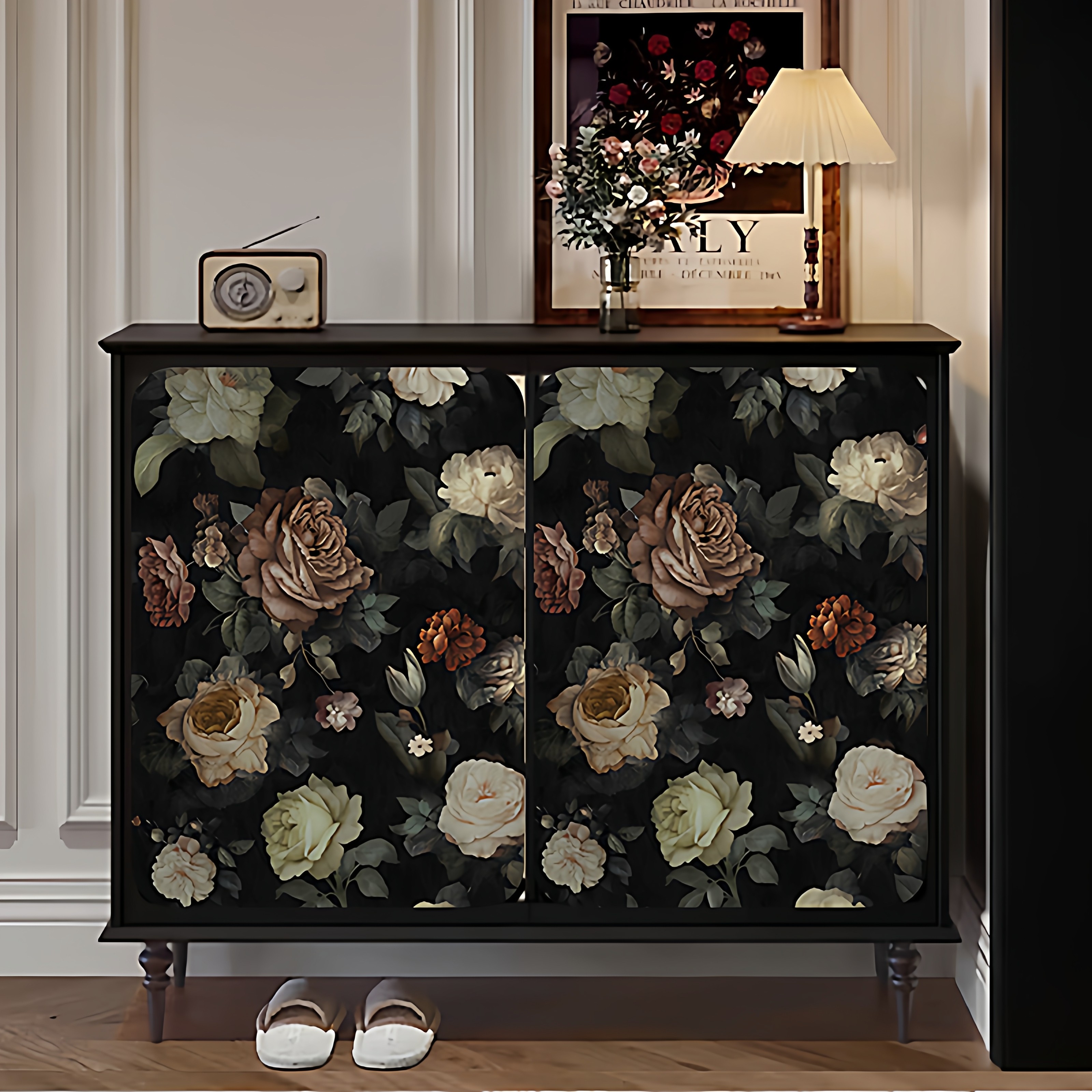 法式复古家具翻新柜子贴自粘浴室卫生间瓷砖墙纸房间卧室防水防潮