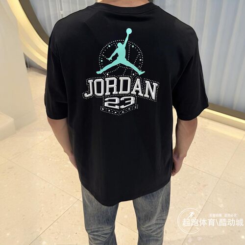 耐克男Jordan经典印花纯棉短袖