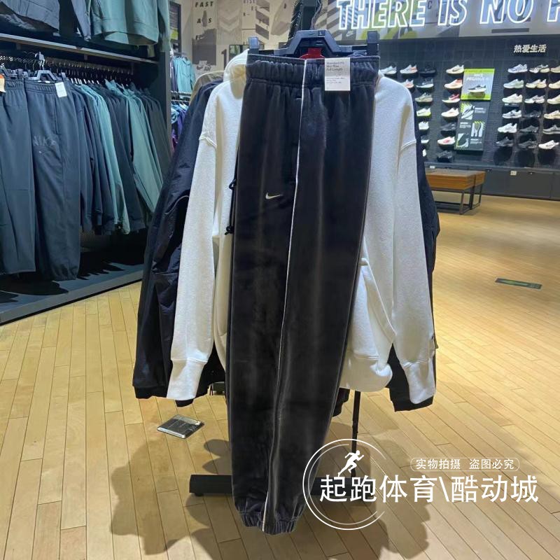 耐克束脚女平绒保暖柔软运动裤