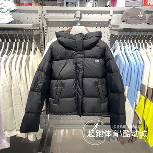 李宁女子羽绒服2025冬季新款时尚连帽宽松保暖运动羽绒服 AYMV648
