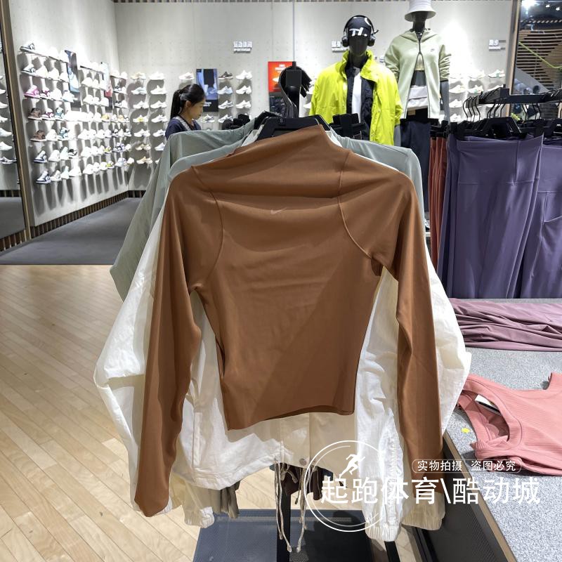 耐克女健身运动速干修身长袖T恤