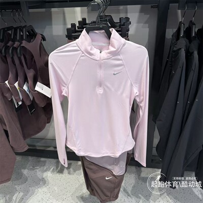 耐克女反光速干跑步长袖上衣
