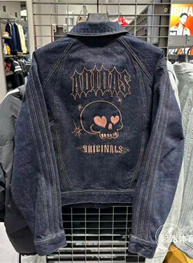 阿迪达斯三叶草男子2026春情人节经典纯棉休闲牛仔夹克外套KT6338