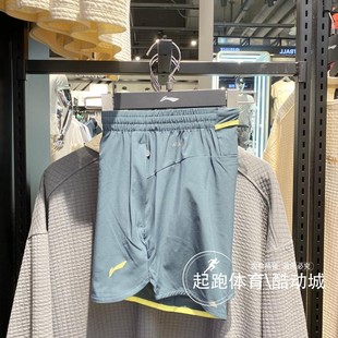 AKSU046 李宁女子2024夏季 新款 跑步系列时尚 宽松舒适休闲运动短裤