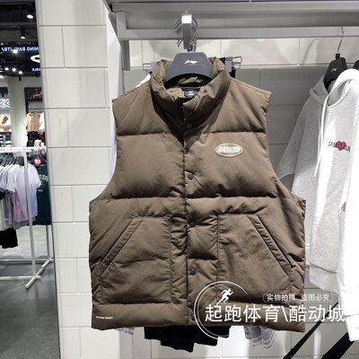 李宁羽绒马甲保暖宽松80%鸭绒男