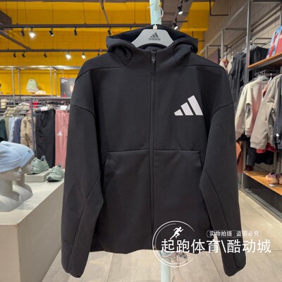 阿迪达斯男子运动休闲连帽外套