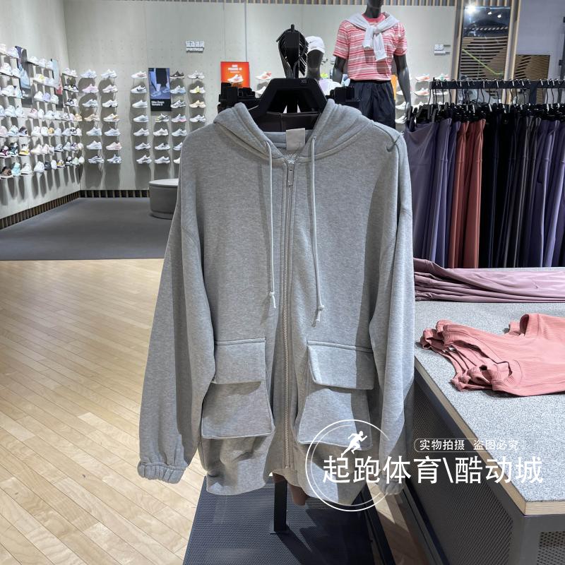 耐克女连帽针织百搭宽松外套