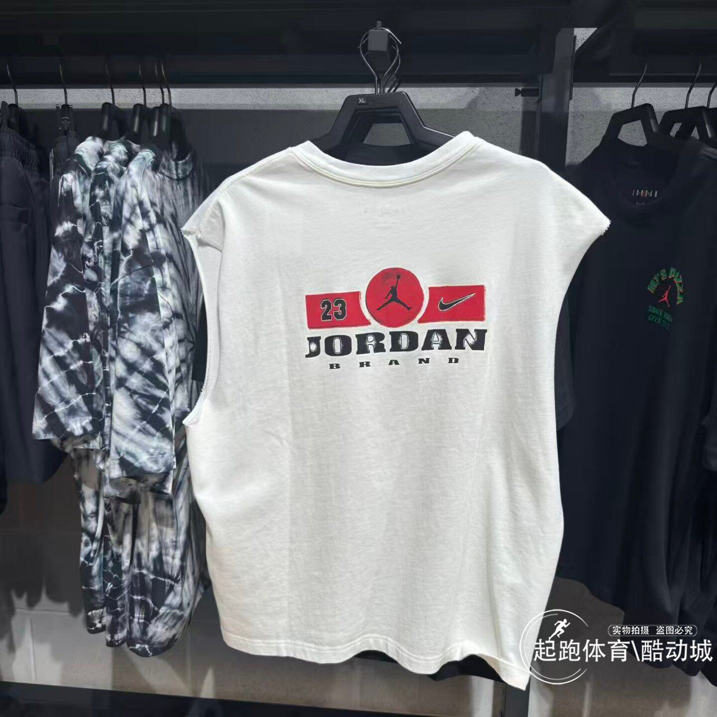 耐克男Jordan印花纯棉篮球背心