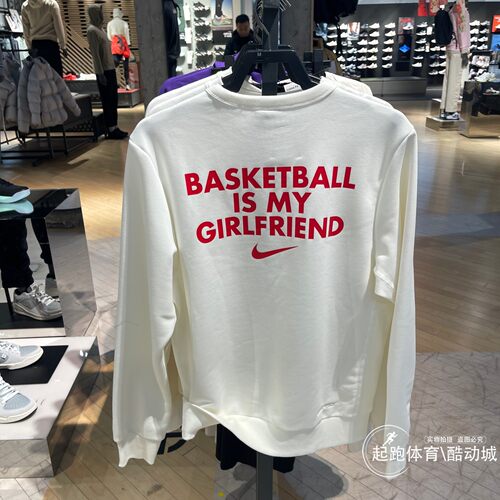 耐克男时尚百搭圆领针织套头衫