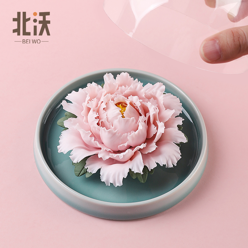 520定制礼物手捏瓷花香薰扩香器