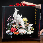 送礼中式 陶瓷 凤鸣国瑞 摆件酒店开业礼品别墅办公室乔迁礼物