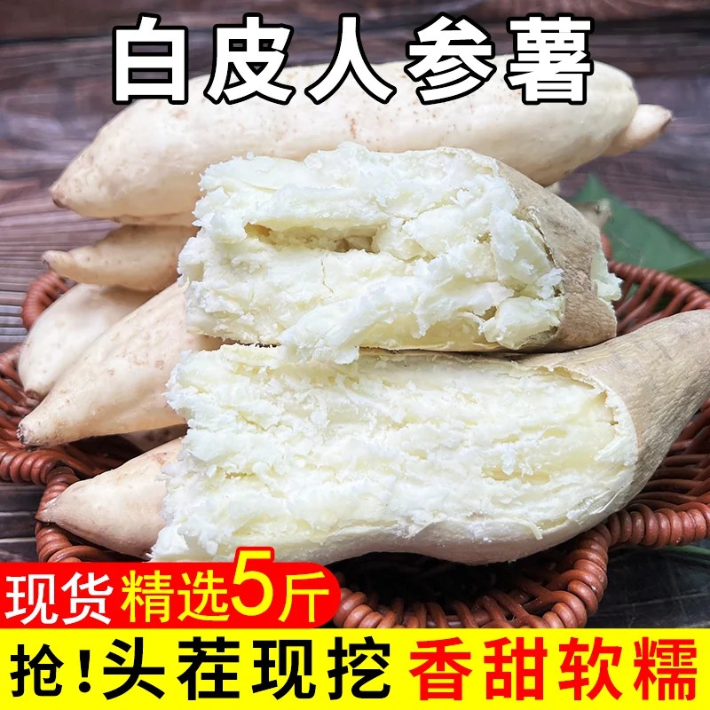 牛奶人参薯白皮白肉新鲜红薯香甜白心板栗薯现挖地瓜山芋超粉。。