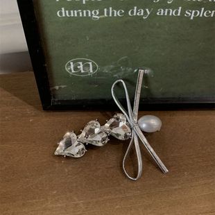 爱心水钻发夹亮晶晶闪钻一字夹边夹侧边夹大号鸭嘴夹发饰刘海夹