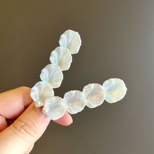 人鱼姬彩色爱心贝壳夹子头饰侧边碎发发卡一字夹春夏季甜美发夹