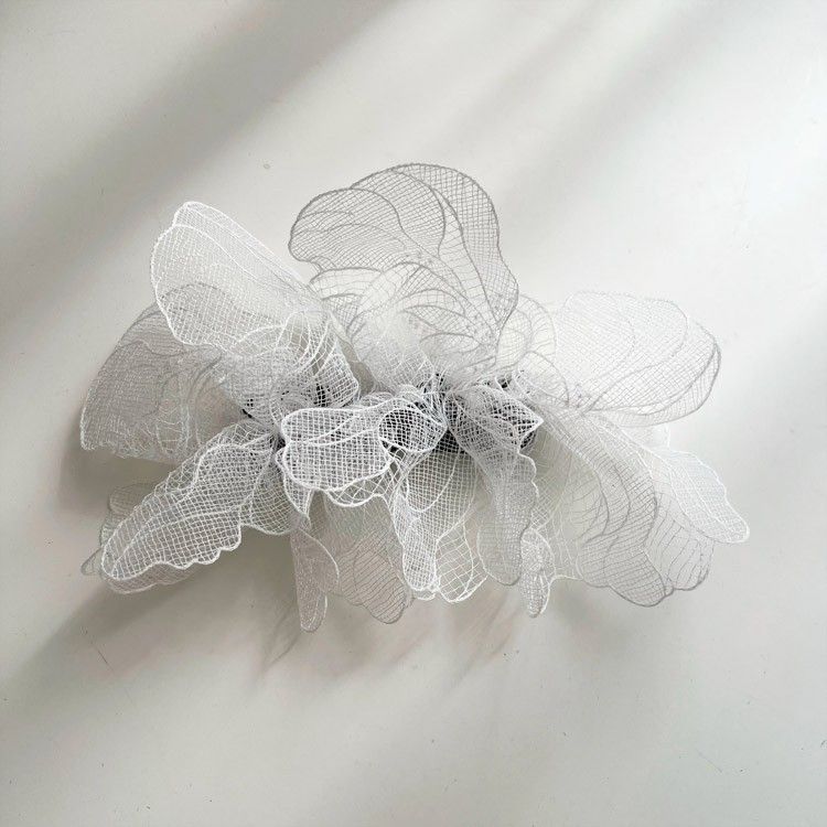 韩国进口蕾丝手工立体花瓣发夹