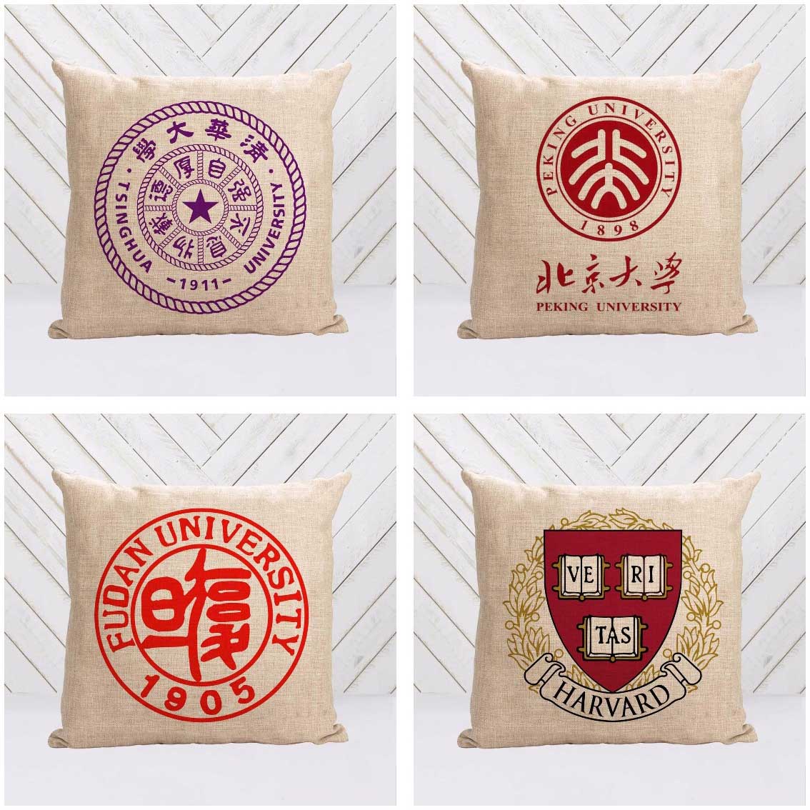 大学纪念品定制 北大清华复旦同济交大南开大学周边礼品靠垫抱枕