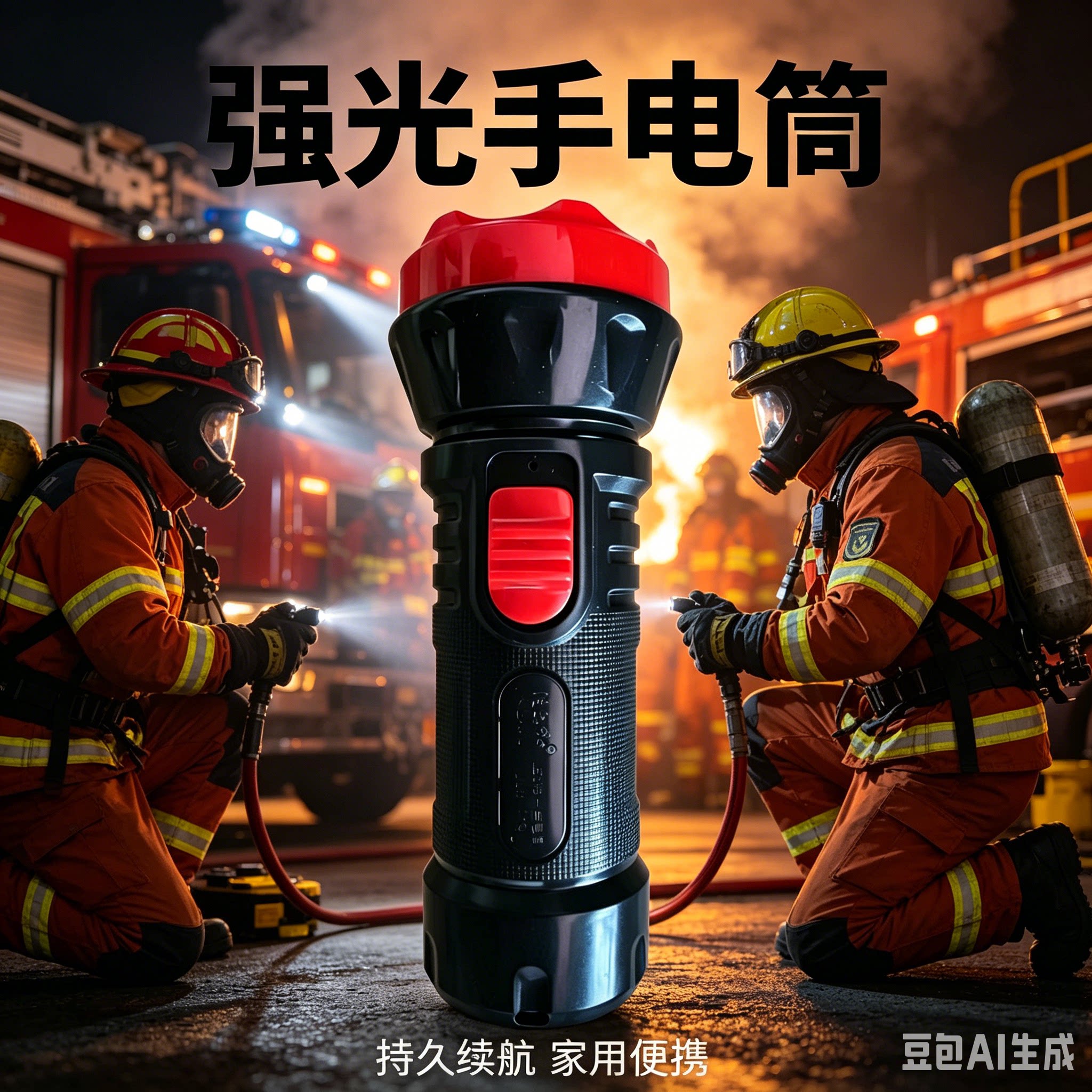 消防手电筒家用LED充电小手电 宾馆酒店应急逃生强光防爆手电包邮