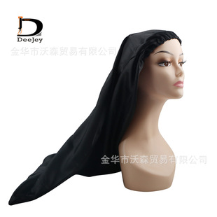 长发色丁长帽 long hair satin bonnet  假发睡帽防脱发帽