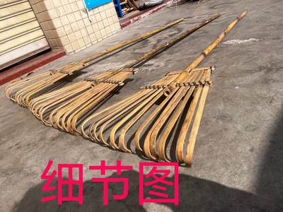 老款手工搂草筢子竹耙12齿草耙农用竹扒草扒树叶园林绿化工具