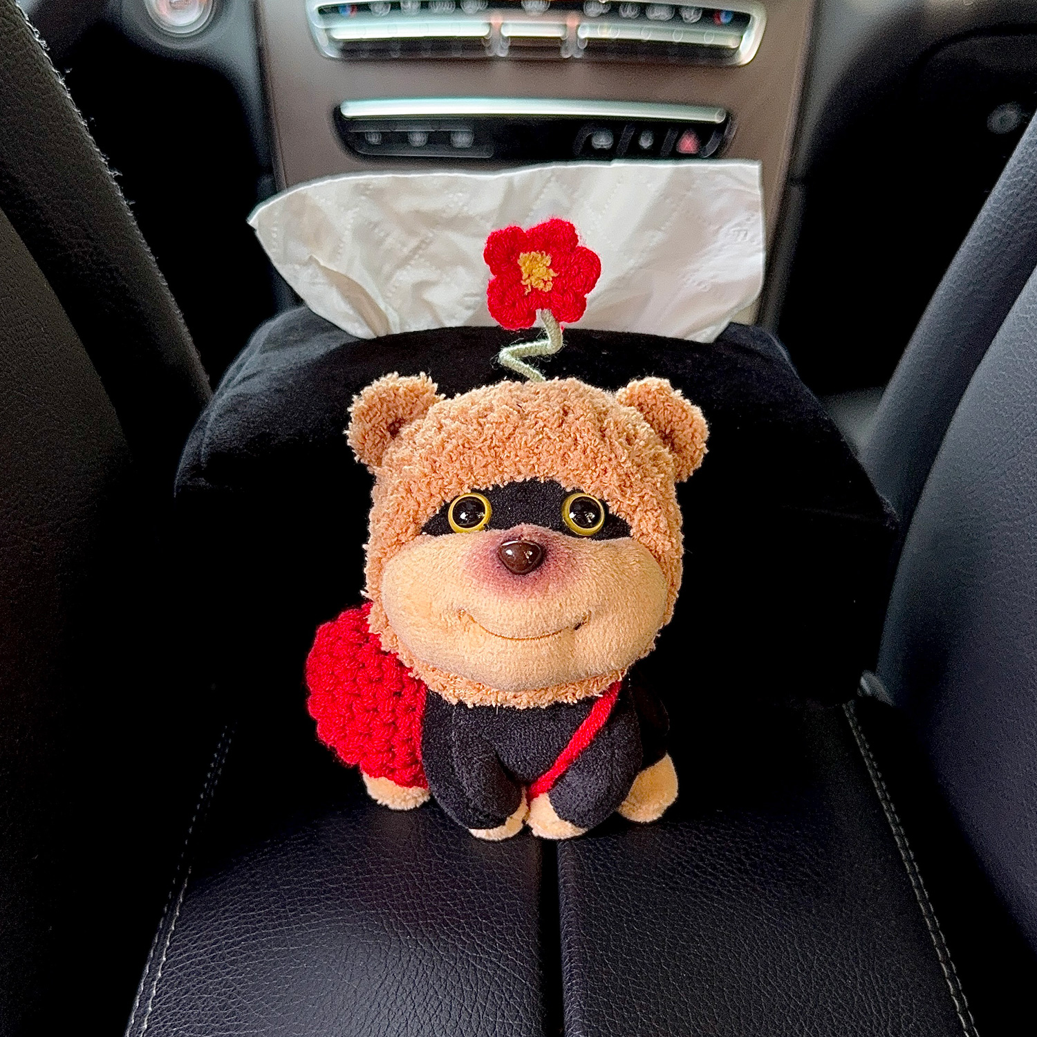 蜜蜂狗车载纸巾盒车用纸巾套挂袋座椅背挂式扶手箱汽车卫生纸盒车