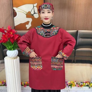 围裙厨房做饭家用围腰餐饮工作服中古风 盘扣长袖 优质版