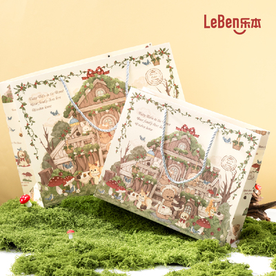 乐本·小熊贝蒂礼袋原创手提袋高档礼品袋生日纸袋礼物包装袋大号