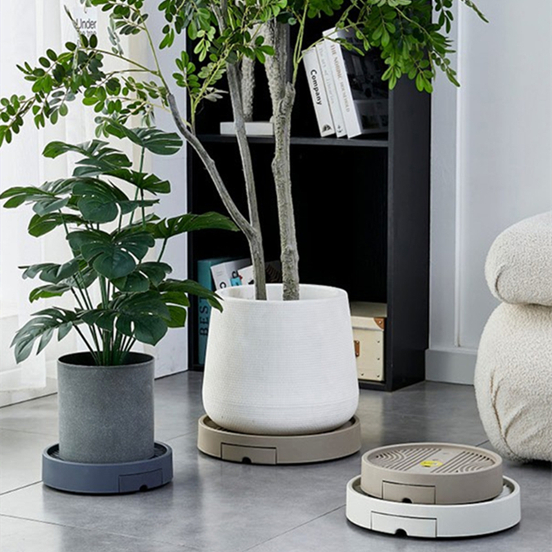 花盆托盘带轮移动底座接水花盘底储水垫底花盒滚轮万向轮圆盘底托