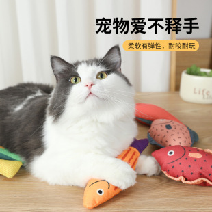 薄猫荷仿真鱼猫玩具自嗨解闷猫咪逗猫棒小猫磨牙洁齿玩具宠物猫猫