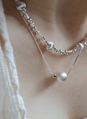 92纯银编织女气质闪耀项链