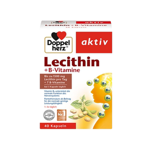 【自营】德国双心中老年心血管鱼油搭档护心脑大豆卵磷脂胶囊40粒