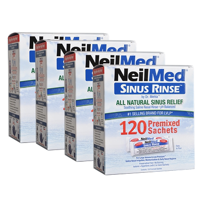 【自营】美国NeilMed洗鼻盐大人专用480包过敏鼻腔冲洗洗鼻盐水