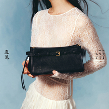 直见SUPERMERCY吟风系列植鞣头层牛皮复古通勤单肩斜挎波士顿包包