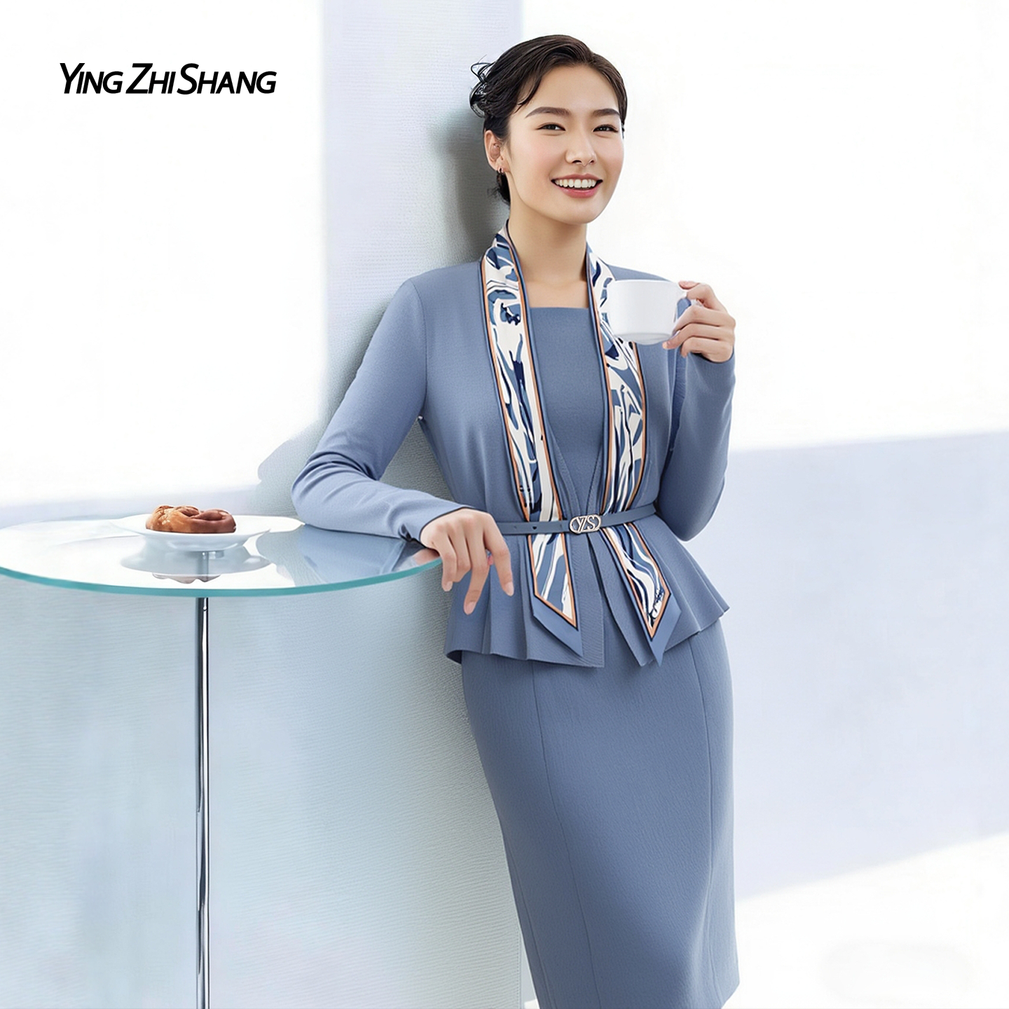 赢智尚羊毛大方得体两件套装裙女