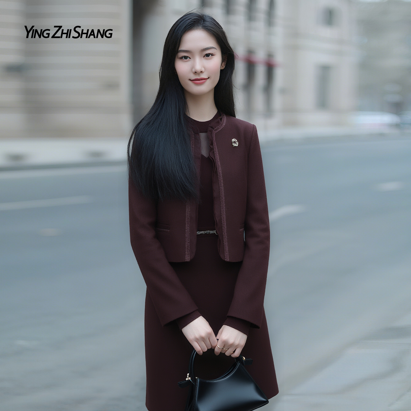 赢智尚羊毛小香风秋季套装裙女