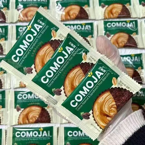 可可花生酱夹心薄饼干超薄马铃薯酥脆办公室网红休闲零食下午茶