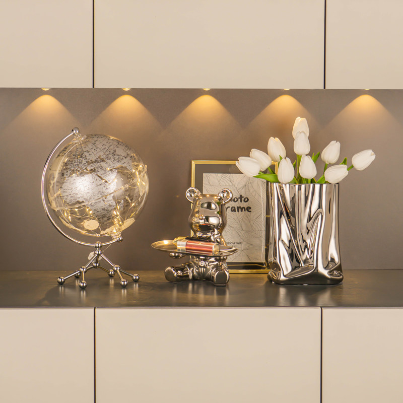 入户电镀银摆件家居饰品套装客厅玄关餐边柜酒柜软装饰品,家居饰品,桌面摆件,淘宝优惠券,粉丝福利购,淘宝优惠卷