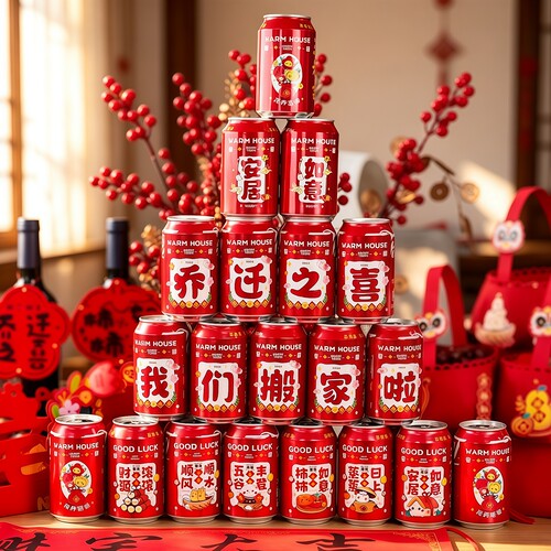 乔迁可乐旺仔贴纸全套