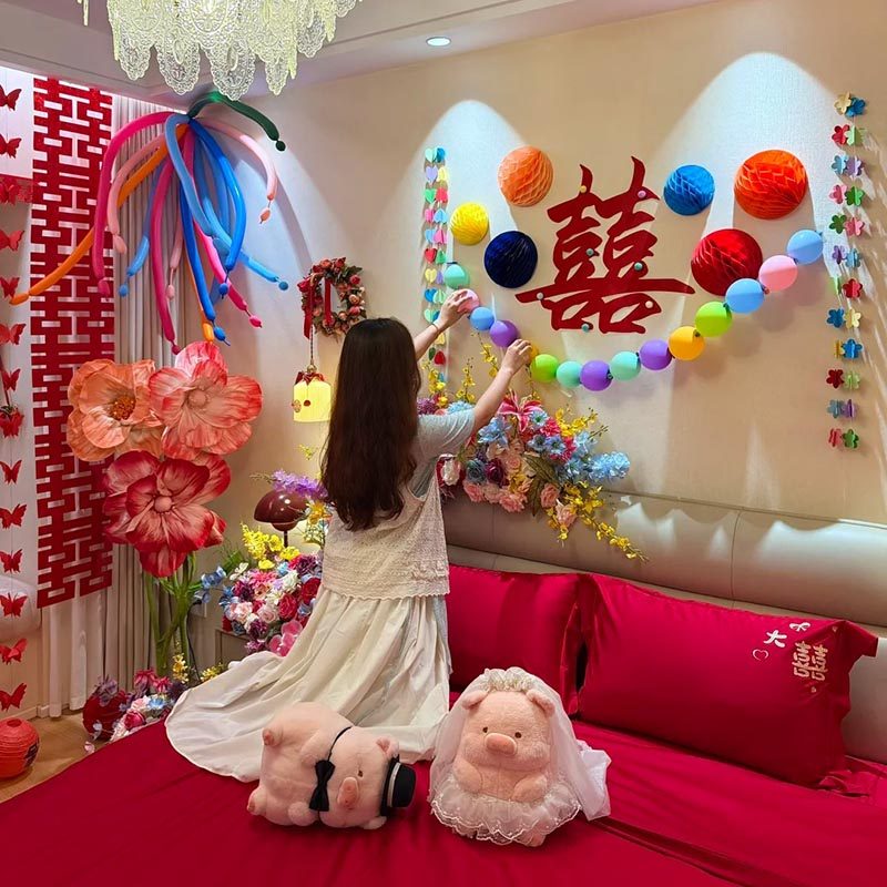 多巴胺婚房布置结婚喜字套装卧室客厅沙发男女方婚礼装饰婚庆用品,节庆用品/礼品,婚房装扮用品,淘宝优惠券,粉丝福利购,淘宝优惠卷
