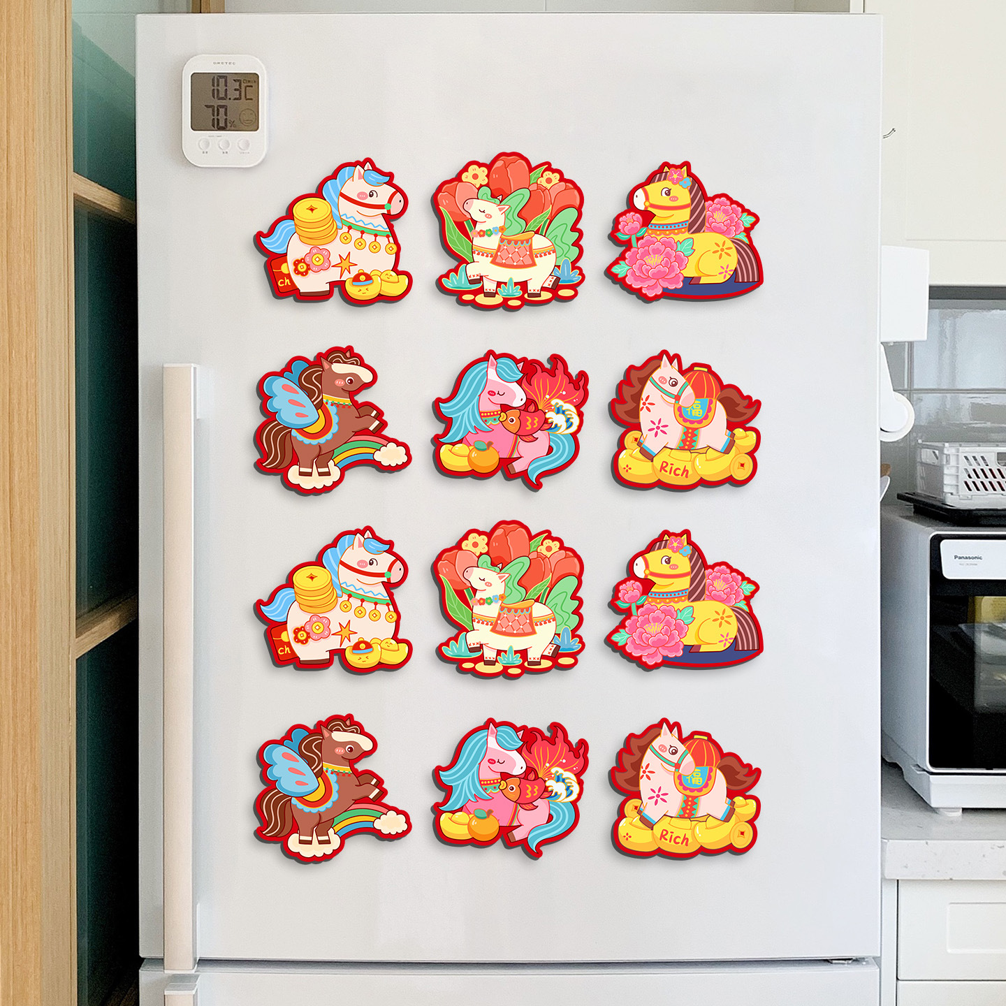 马年冰箱贴创意福字卡通磁吸贴