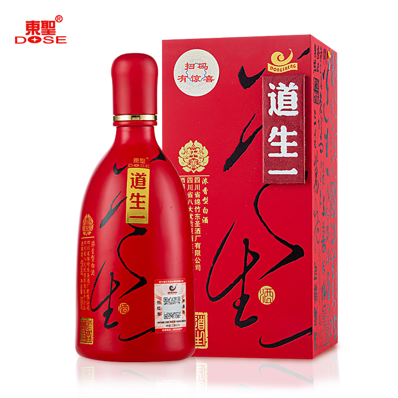 东圣上善道生一白酒礼盒升级版500ml/单瓶度数42%浓香纯粮食老酒