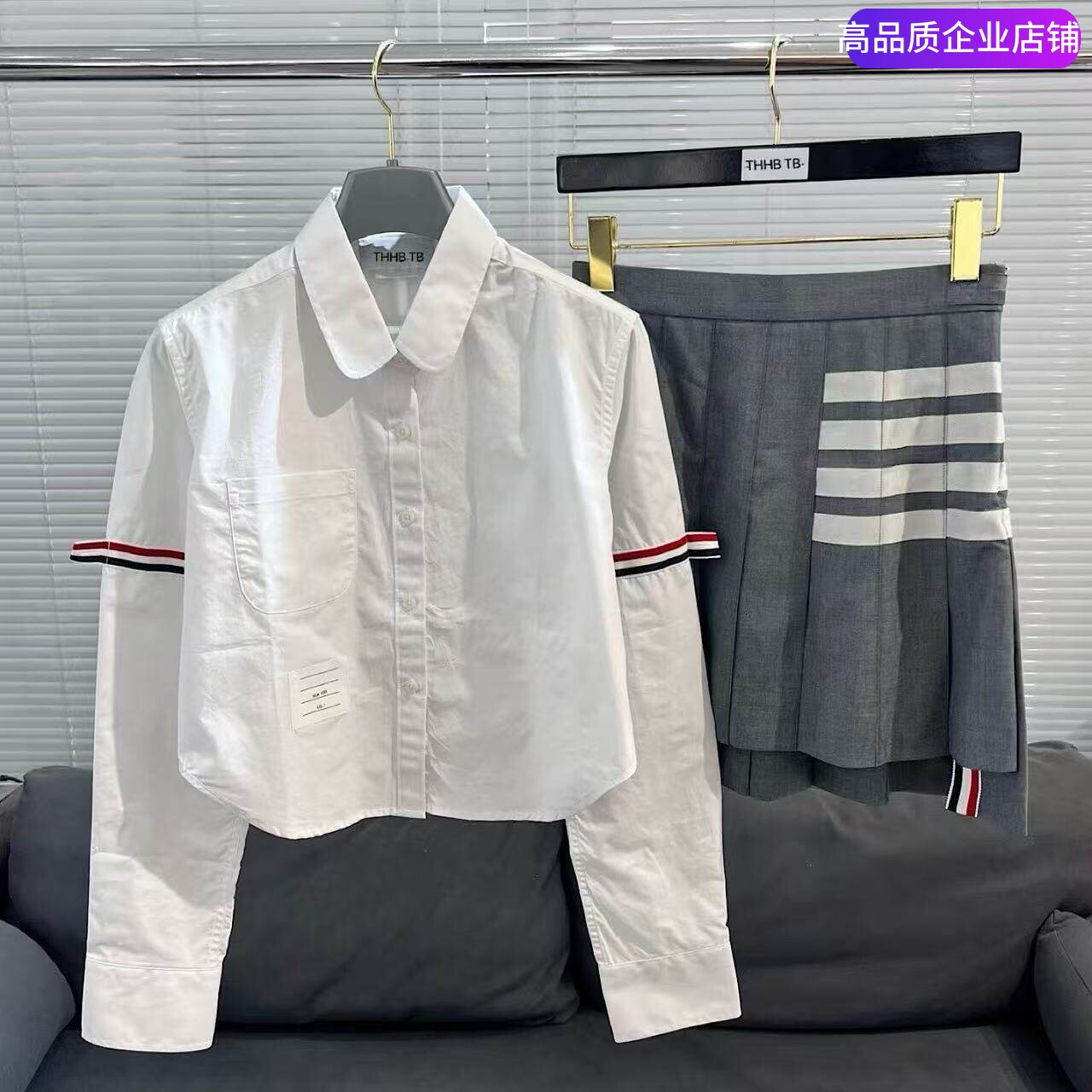 THHBTB高腰短款衬衣小个子衬衫										