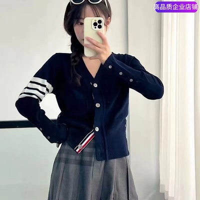 TB超薄四扣修身羊毛开衫空调衫夏