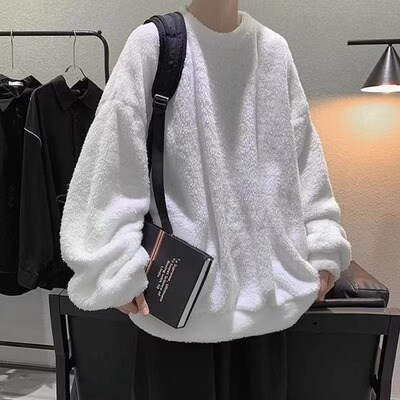 特大码300斤摇粒绒卫衣男女秋冬