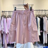 特大码 宽松直筒休闲5五分中 薄款 300斤工装 男夏季