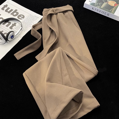 特大码300斤华夫格休闲裤子男